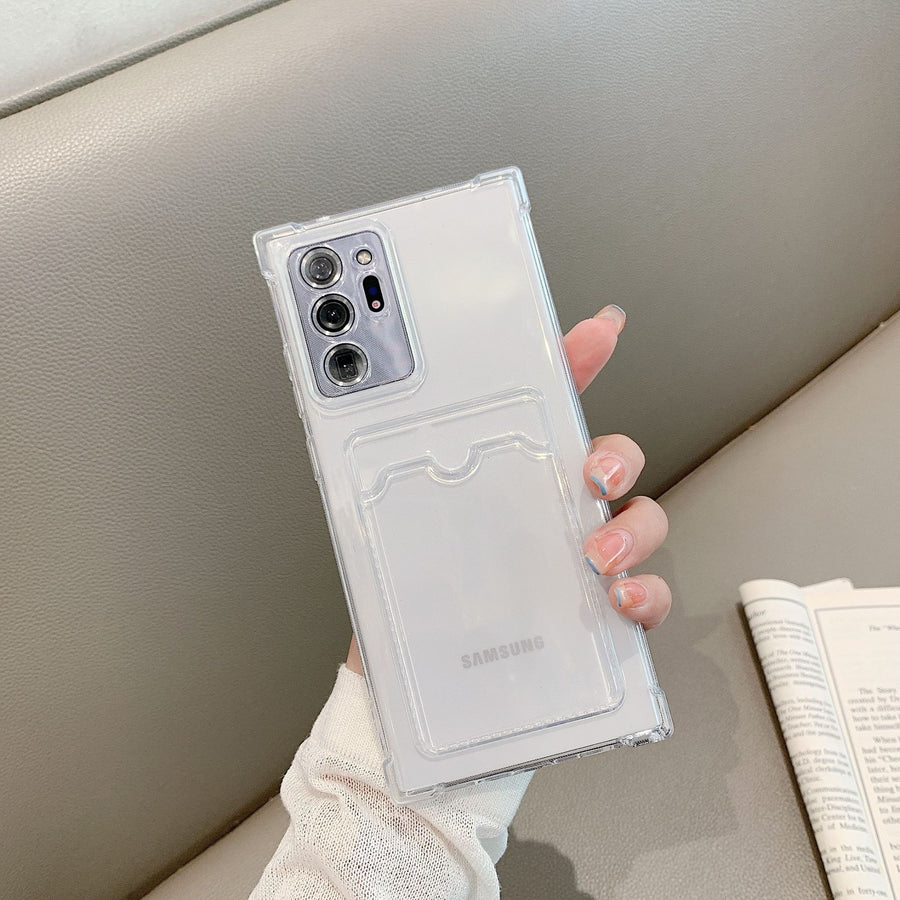 "Rutschfeste Vier-Ecken Transparente Handyhülle für Samsung - Einfacher Stil, TPU Material"