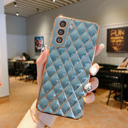 "S22 Elegante Elektroplattierte Diamant Handyhülle, Kompatibel mit Samsung Modellen, Rückdeckel aus TPU"