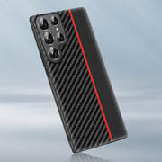 "Premium TPU Carbonfaser Muster Rundumschutz Anti-Fall Handyhülle für Samsung S22, S22Plus, S22Ultra - Business-Stil, Solid Farben"