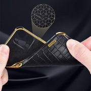 "Premium Imitationsleder Schutzhülle für Samsung S20-S22 Modelle - Rundumschutz im Schachbrettdesign"