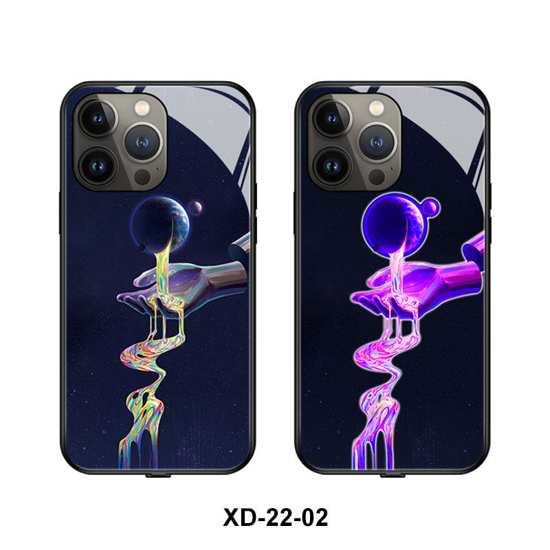 "Wissenschaft & Technologie Leuchtende Handyhülle, Gehärtetes Glas und TPU, Modernes Design für Alle iPhone Modelle"