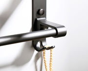 "Modernes Wandmontiertes Mattschwarzes Badetuchhalter aus Raumaluminium - Belastbar bis 20kg, Einfache Installation"