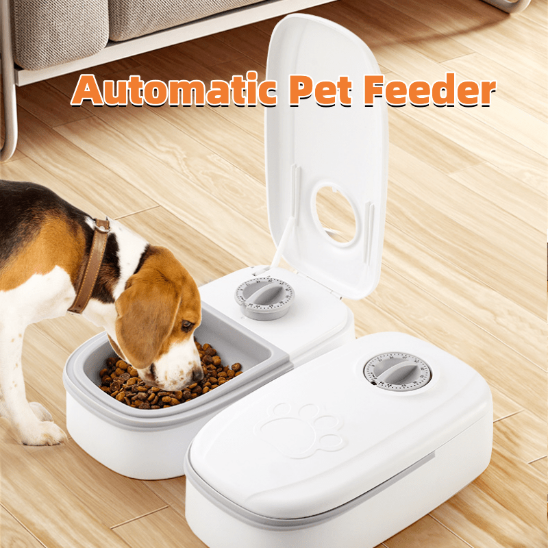 "Automatischer Haustierfutterautomat und Wasserspender 2-in-1 - Spart Energie, Sichere, Schwerkraftgesteuerte Fütterung für Hunde und Katzen"