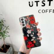 "Blumenschalen-Muster Silikon Handyhülle, Weiche Rückschale, Ins Stil, für Samsung - Mehrere Farben"
