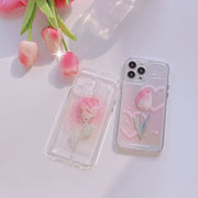 "Schutz Handyhülle in Halo-Rose für iPhone Modelle - Stoßfest und Stilvoll"