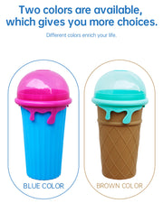 "Schnelle Einfrieren 500ml Slushy Maker Becher - Wiederverwendbare Sommer-Smoothie-Flasche mit Großer Kapazität, Magische Küchen-Gadget für Hausgemachte Säfte und Eiscreme"