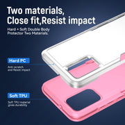"Trailblazer 2-in-1 Unifarbene Handyhülle mit Kabelloser Ladefunktion für iPhone - All-Inklusive Glasdesign, TPU+PC"