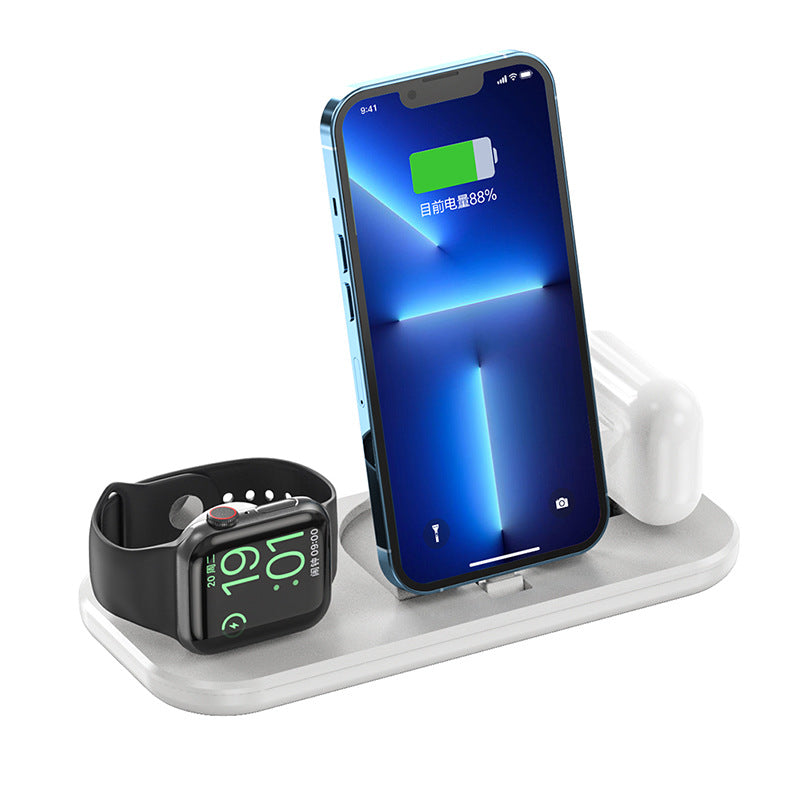 "Tragbares Drahtloses Ladegerät mit Faltbarem Handyhalter - 30W Gesamtleistung, Ideal für Apple Produkte"