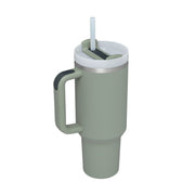 "40oz Edelstahl-Isolierbecher mit Strohhalm und Tragegriff, BPA-frei, Leckfest, Ideal für Auto und Reisen, Große Kapazität"