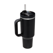 "40oz Edelstahl-Isolierbecher mit Strohhalm und Tragegriff, BPA-frei, Leckfest, Ideal für Auto und Reisen, Große Kapazität"