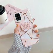 "Glänzende Marmor Handyhülle mit Heißprägung - Modisches und Einfaches Design, TPU Material"