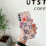 "Blumenschalen-Muster Silikon Handyhülle, Weiche Rückschale, Ins Stil, für Samsung - Mehrere Farben"