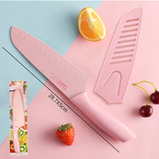 "Multifunktionaler Küchenmesser-Set aus Edelstahl - Japanisches Sande Messer, Obst-Messer, Schäler und Schneidebrett"