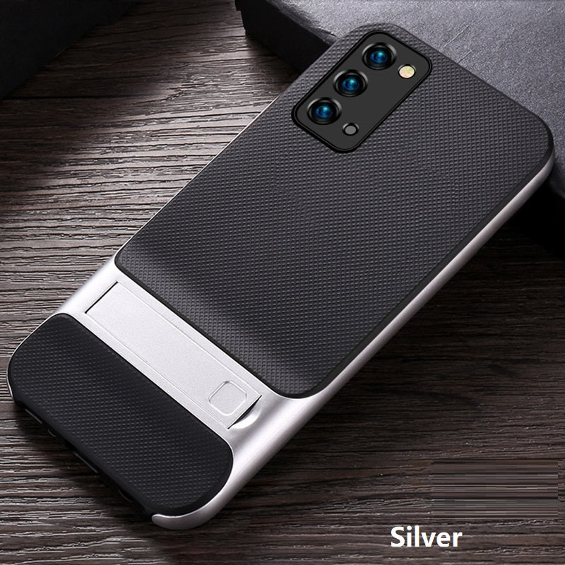 "Robustes Metallrahmen-Schutzcover im Karo-Design für Samsung - Sturzsichere Handyhülle"