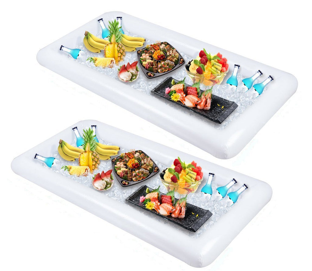 "Wiederverwendbarer Sommer Aufblasbarer Wasserbar-Tisch: PVC-Luftkissen für Essen und Getränke, Perfekt für Poolpartys und Grillabende"