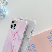 "Stilvolle Marmormuster Silikon Handyhülle - Rutschfeste Kante, Mode & Schutz für iPhone Modelle"