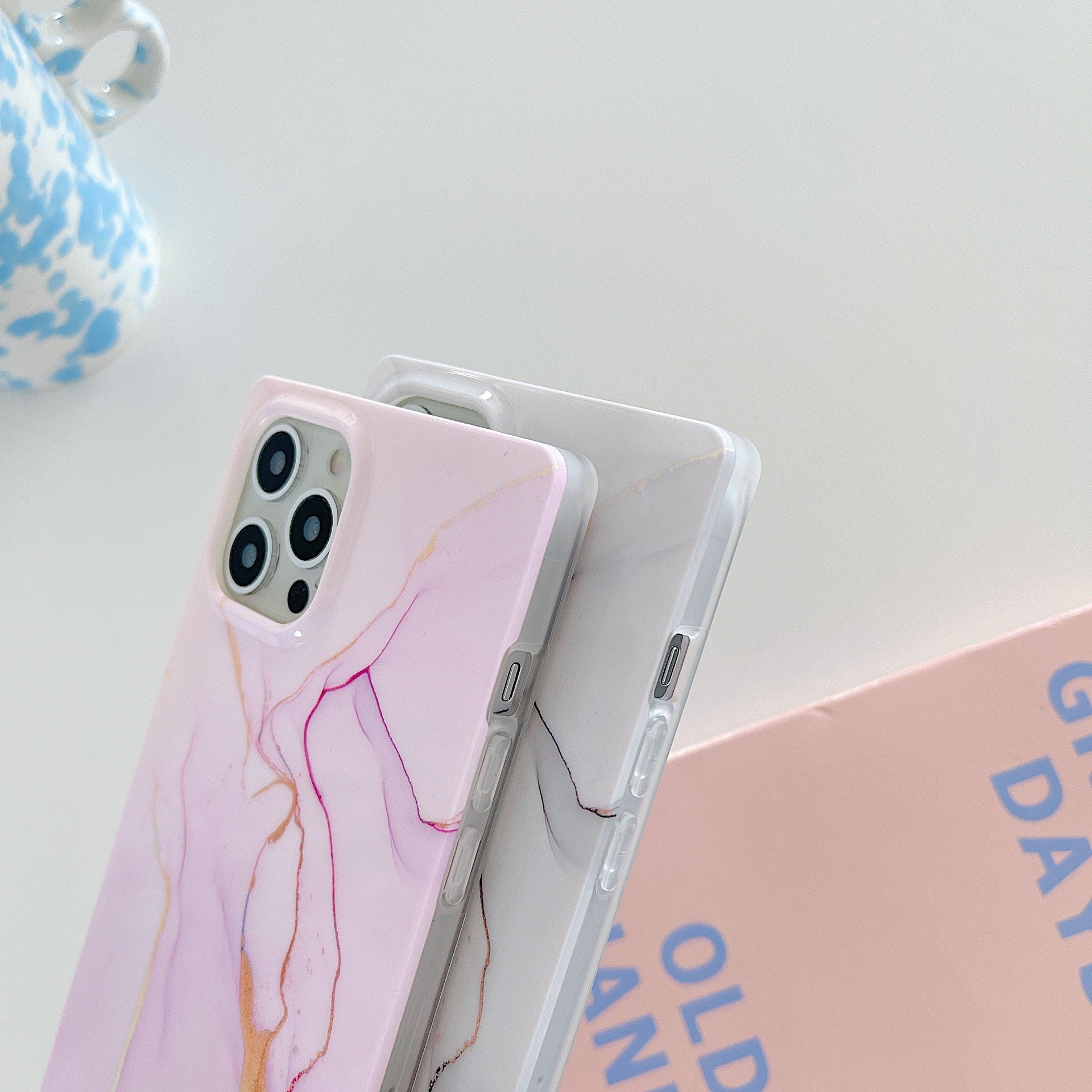 "Stilvolle Marmormuster Silikon Handyhülle - Rutschfeste Kante, Mode & Schutz für iPhone Modelle"