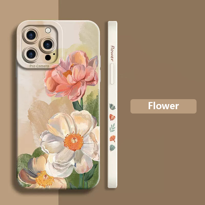 "Schutzvolle Acryl Handyhülle mit Pfingstrose Ölgemälde Design für Samsung"