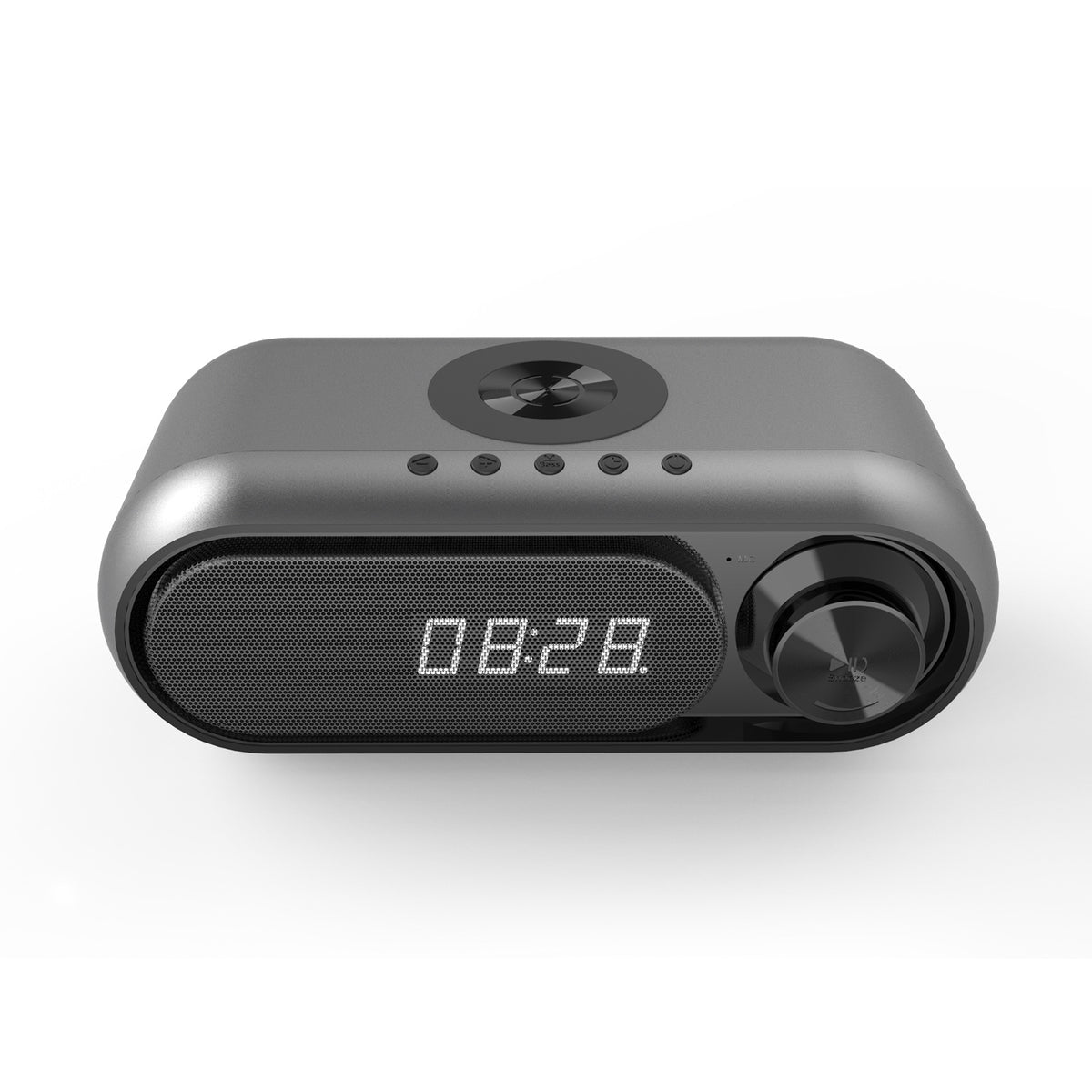 "Multifunktionaler Nachttisch-Wecker mit Bluetooth-Lautsprecher und drahtlosem 10W-Schnellladegerät, USB-Stromversorgung, MP3-Wiedergabe, Radiofunktion - in verschiedenen Farben erhältlich"