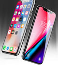 "Premium gehärtetes Glas Handy Schutzfilm - Kratzfest, Anti-Reflex, Anti-Fingerabdruck - Kompatibel mit iPhone Modellen - 10D Schwarz & Weiß"