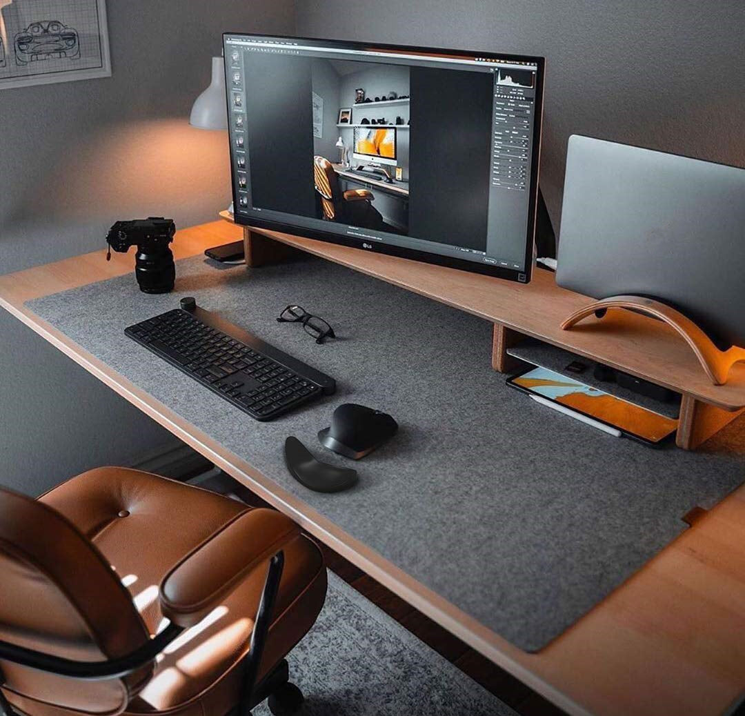 "Ergonomische Mauspad mit Handgelenkauflage aus Silikon, Rutschfest & Bionisches Design für Büro und Gaming - Unterstützt Handgelenkgesundheit"