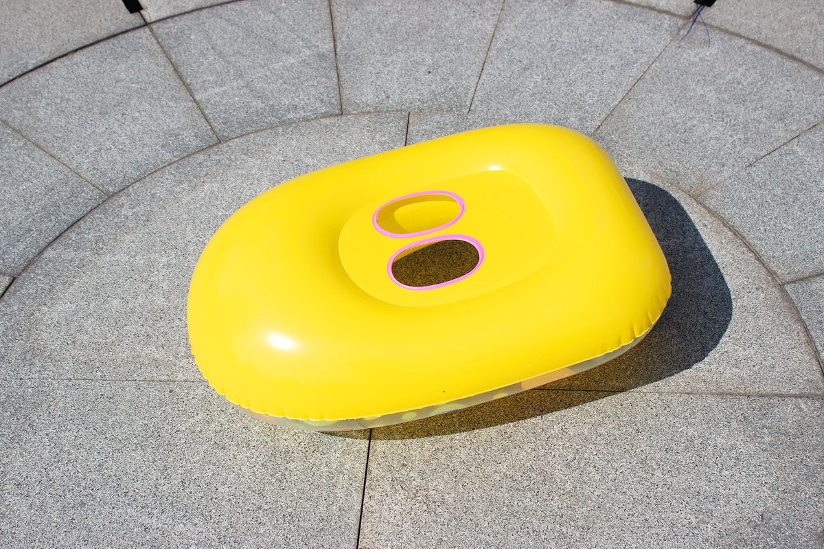 "Wasserspaß für Kinder: Aufblasbarer Babysitz-Schwimmring im Cartoon-Muster, PVC, 65 * 45CM - Schwimmbad Spielzeug"