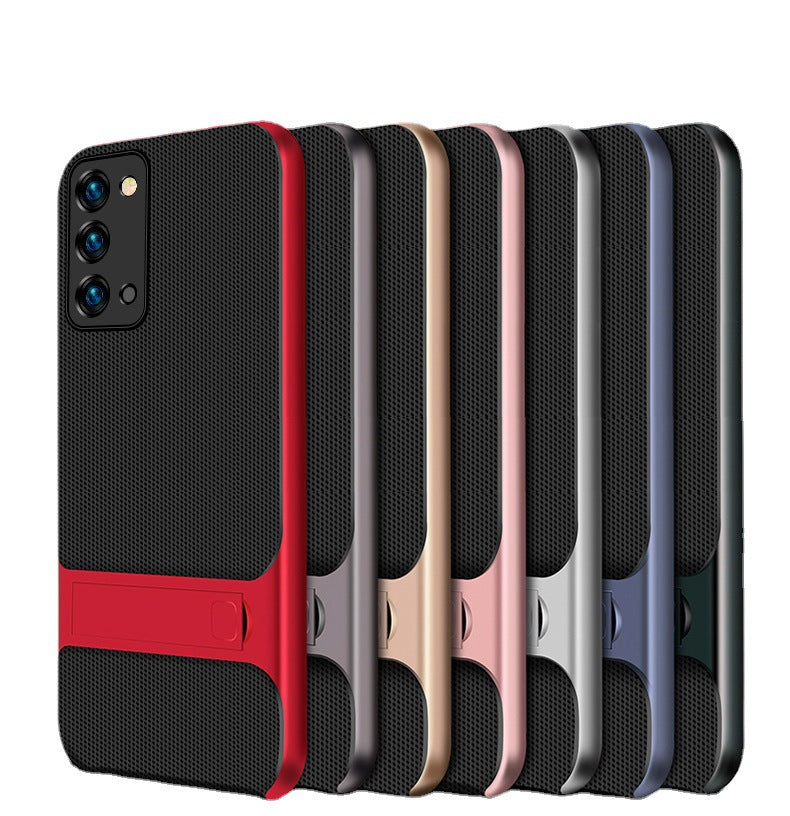 "Robustes Metallrahmen-Schutzcover im Karo-Design für Samsung - Sturzsichere Handyhülle"