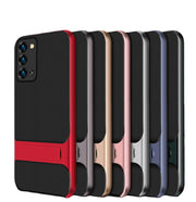 "Robustes Metallrahmen-Schutzcover im Karo-Design für Samsung - Sturzsichere Handyhülle"
