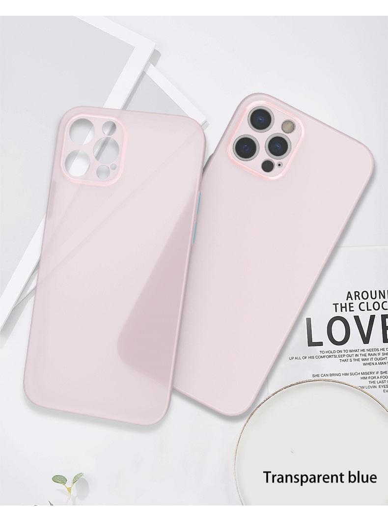 "Ultra-Dünne Mattierte Handyhülle für iPhone, Vielfältige Transparente Farben, Einfacher Stil, TPU-Material"