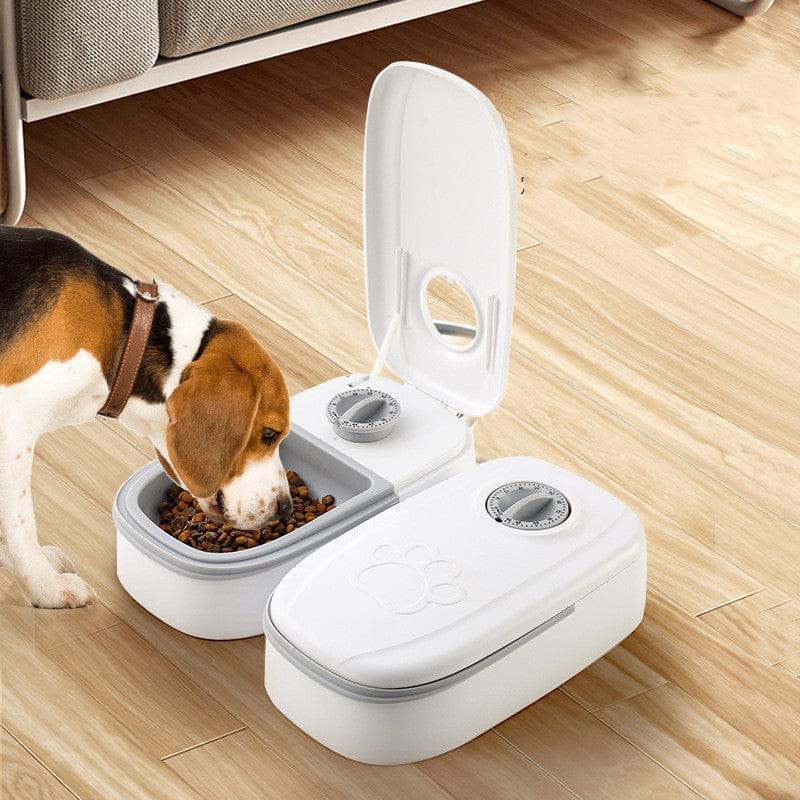 "Automatischer Haustierfutterautomat und Wasserspender 2-in-1 - Spart Energie, Sichere, Schwerkraftgesteuerte Fütterung für Hunde und Katzen"