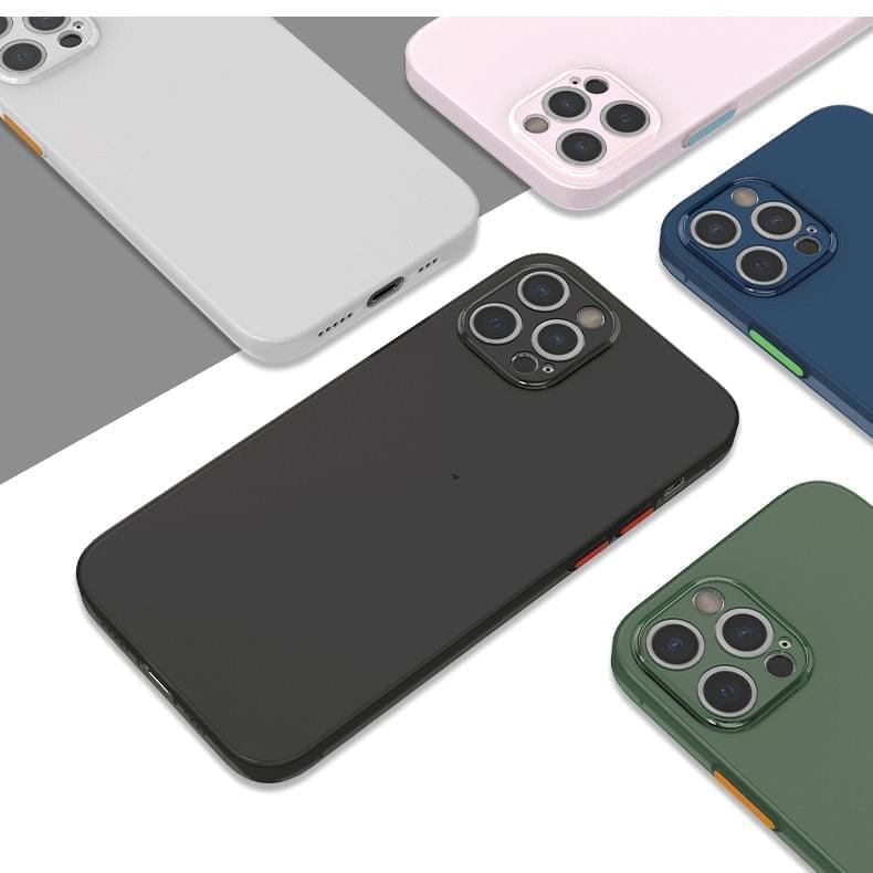 "Ultra-Dünne Mattierte Handyhülle für iPhone, Vielfältige Transparente Farben, Einfacher Stil, TPU-Material"